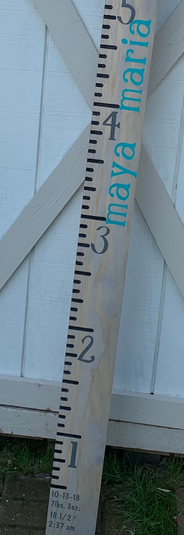 Personalized Wooden Growth Chart Ruler