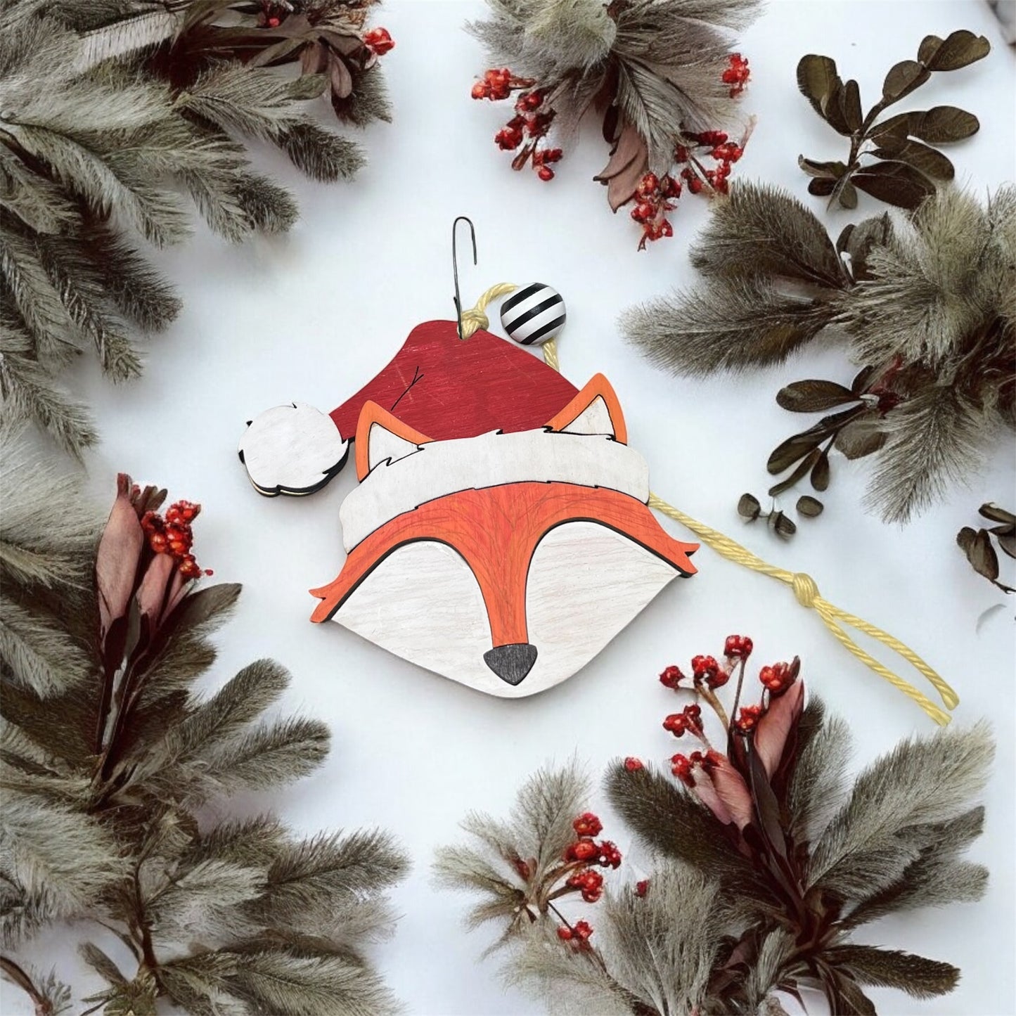 Santa Fox Ornament