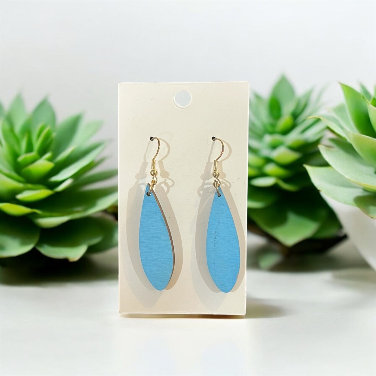 Sky Blue Teardrop Earrings
