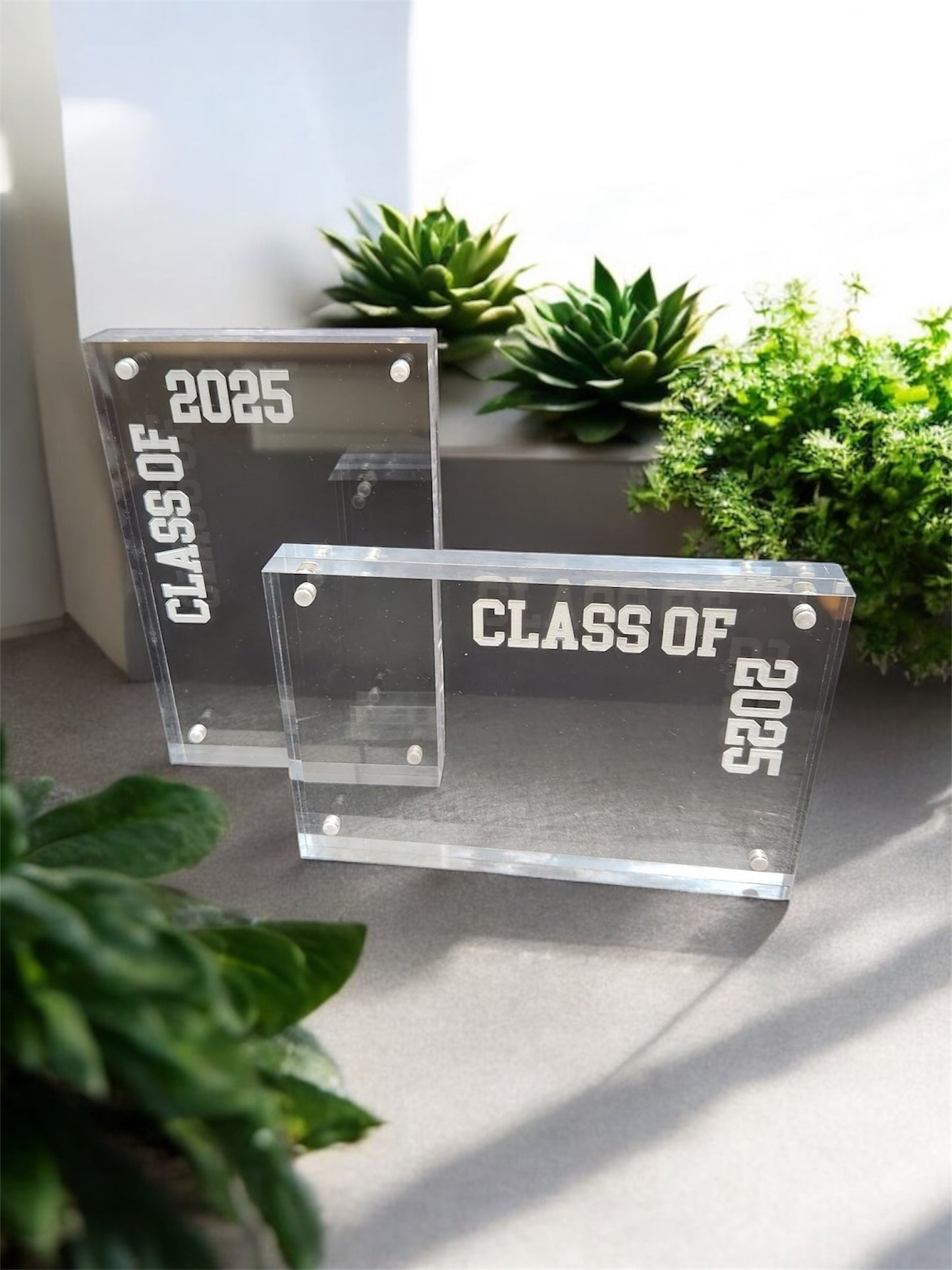 Class of 2025 Acrylic Photo Frame - 4x6” Engraved Graduation Keepsake