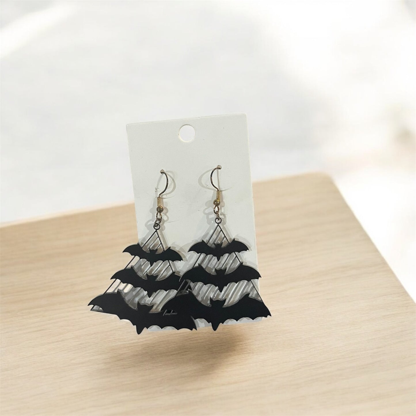Layered Bat Earrings