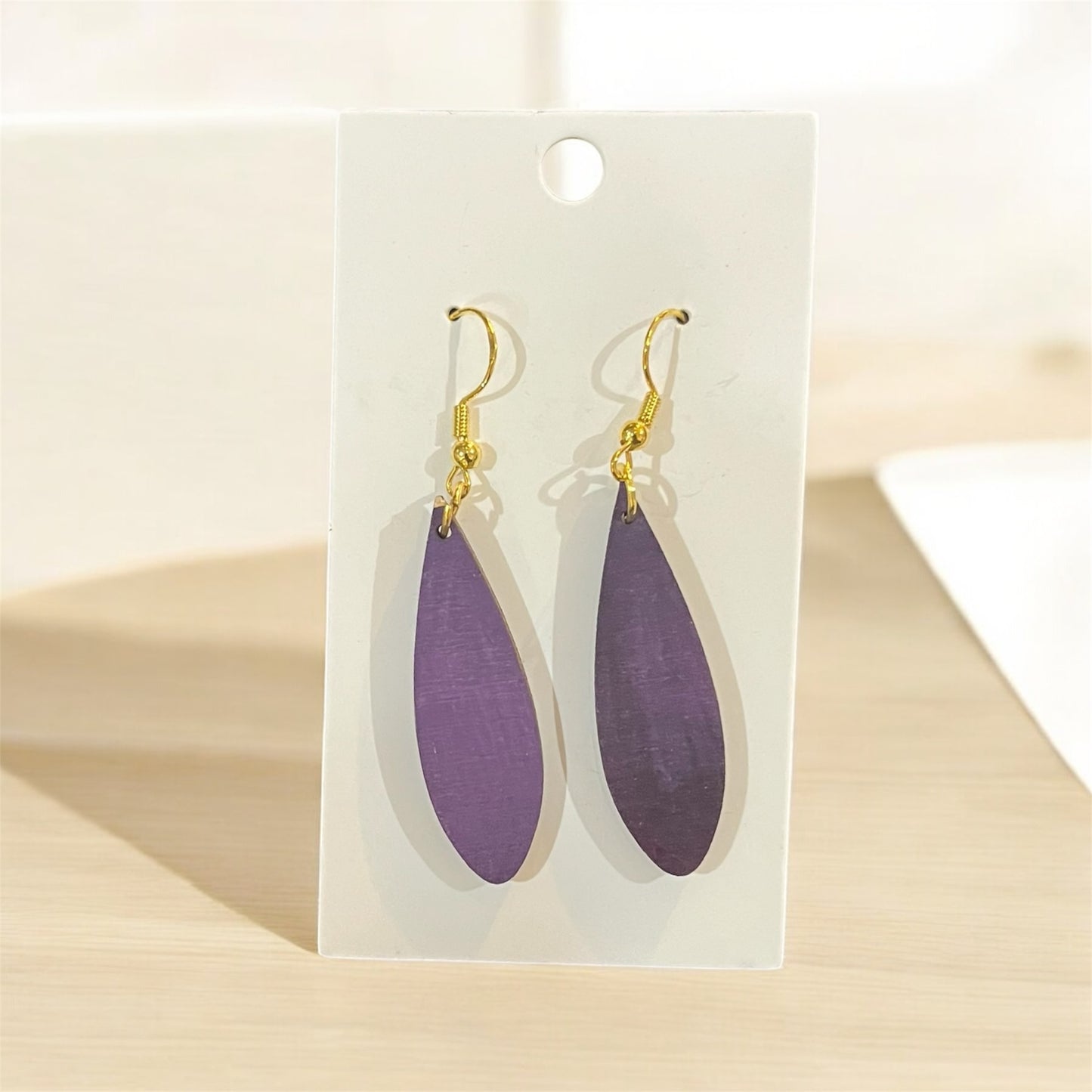 Purple Teardrop Earrings