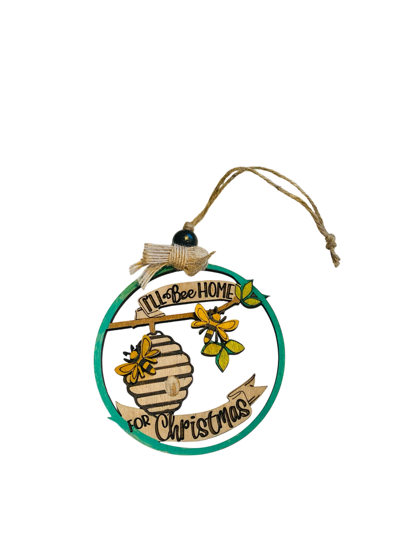 I will Bee Home for Christmas Ornament