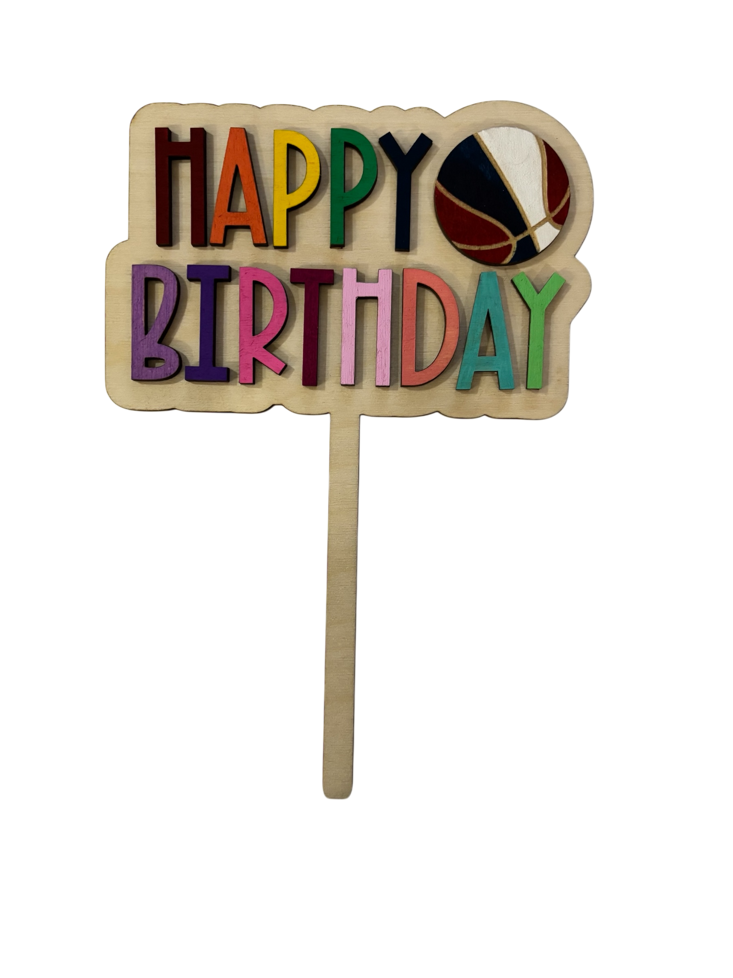 Happy Birthday Sports Ball Cake Topper
Basketball, Soccer, Baseball, Volleyball, Tennis