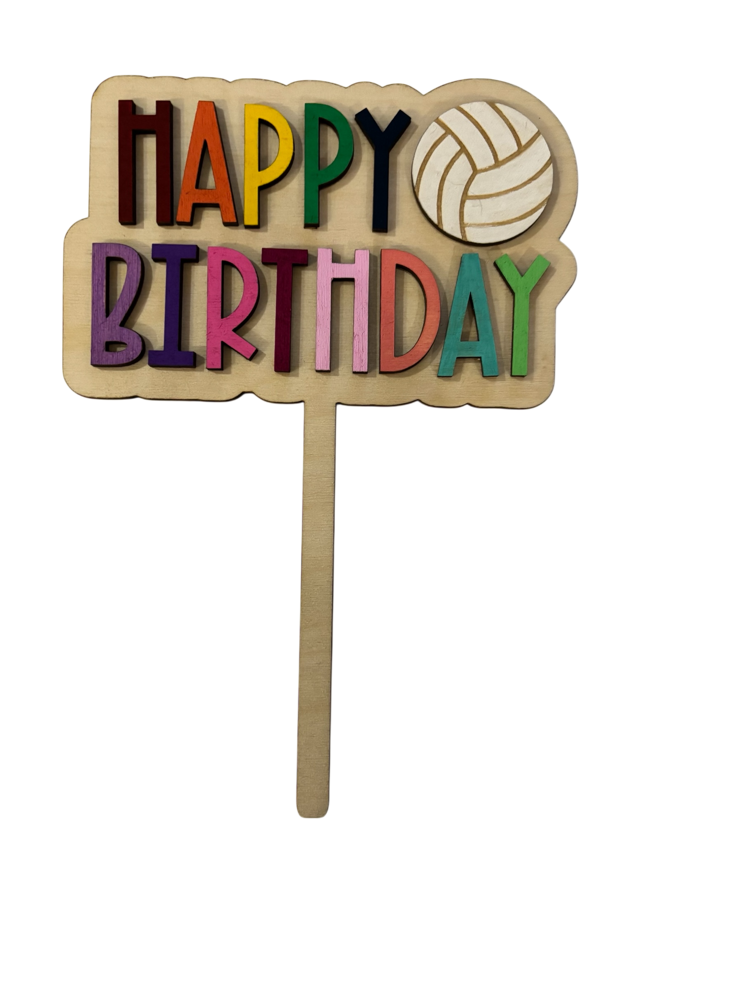 Happy Birthday Sports Ball Cake Topper
Basketball, Soccer, Baseball, Volleyball, Tennis