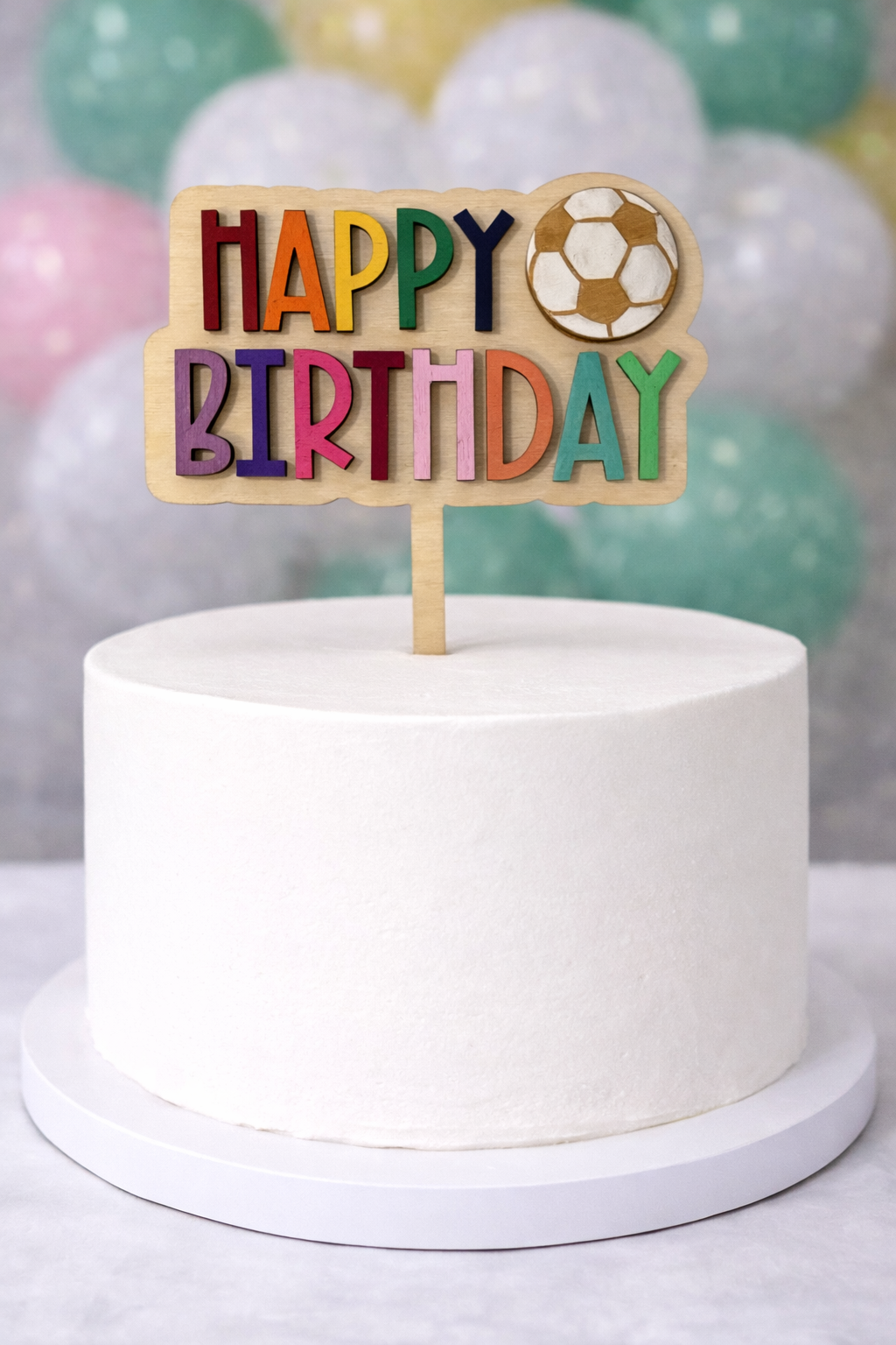 Happy Birthday Sports Ball Cake Topper
Basketball, Soccer, Baseball, Volleyball, Tennis