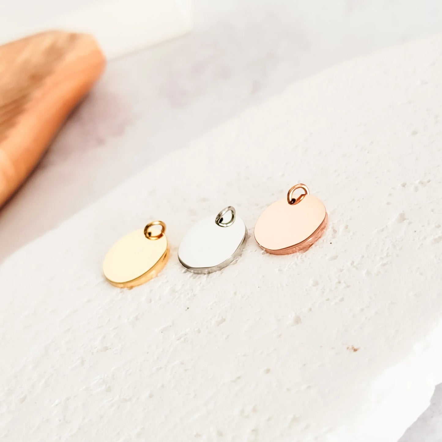 15mm Disc Necklace | Silver, Gold, or Rose Gold | Personalized Necklace with Optional Add On Discs
