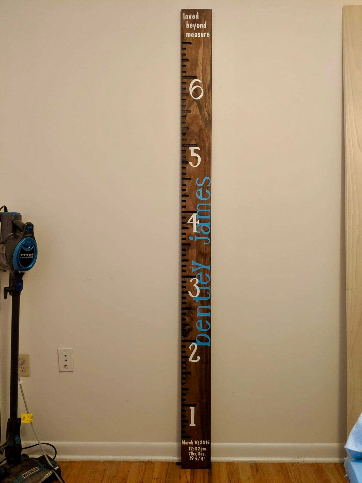 Personalized Wooden Growth Chart Ruler