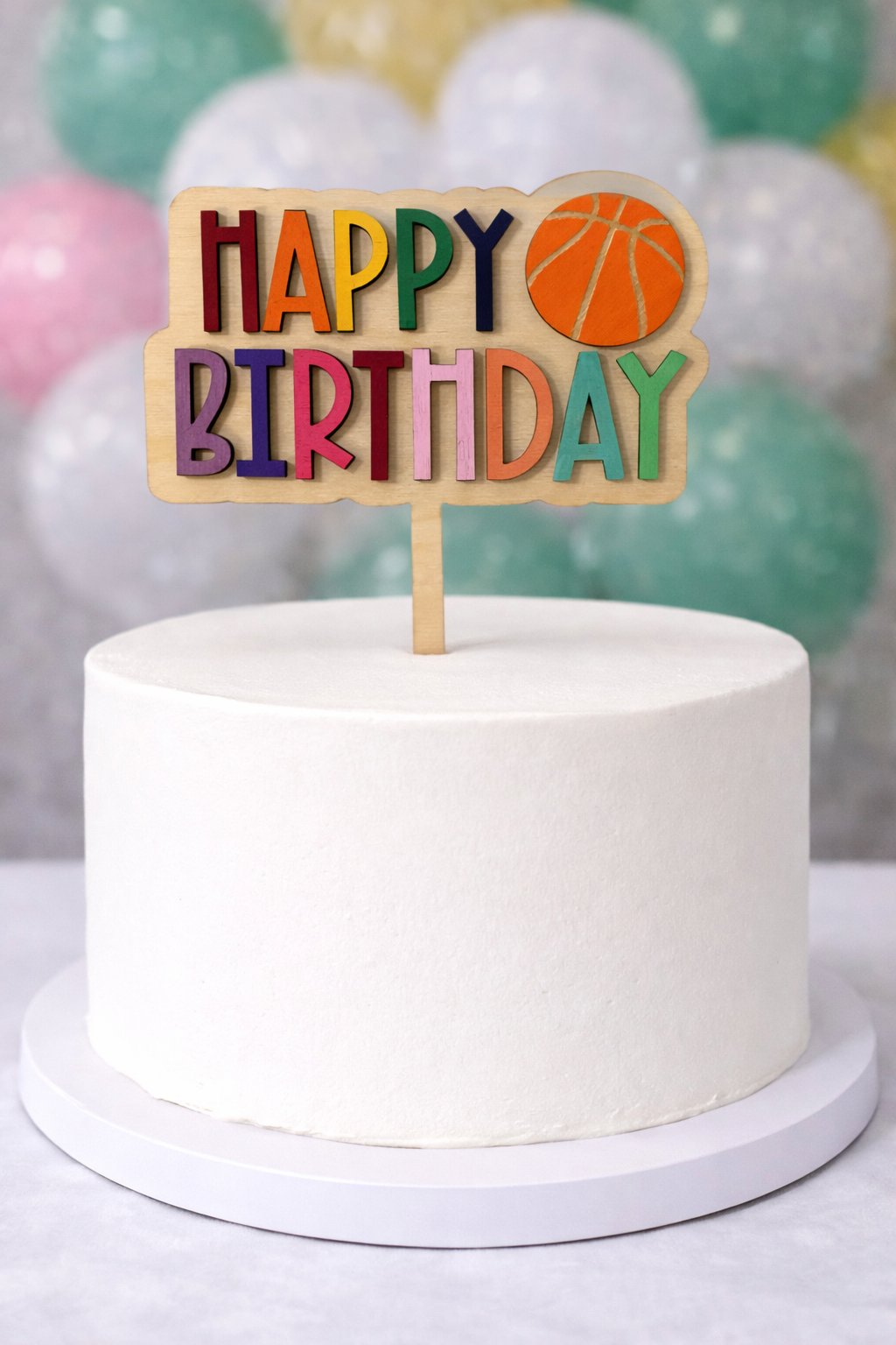 Happy Birthday Sports Ball Cake Topper
Basketball, Soccer, Baseball, Volleyball, Tennis