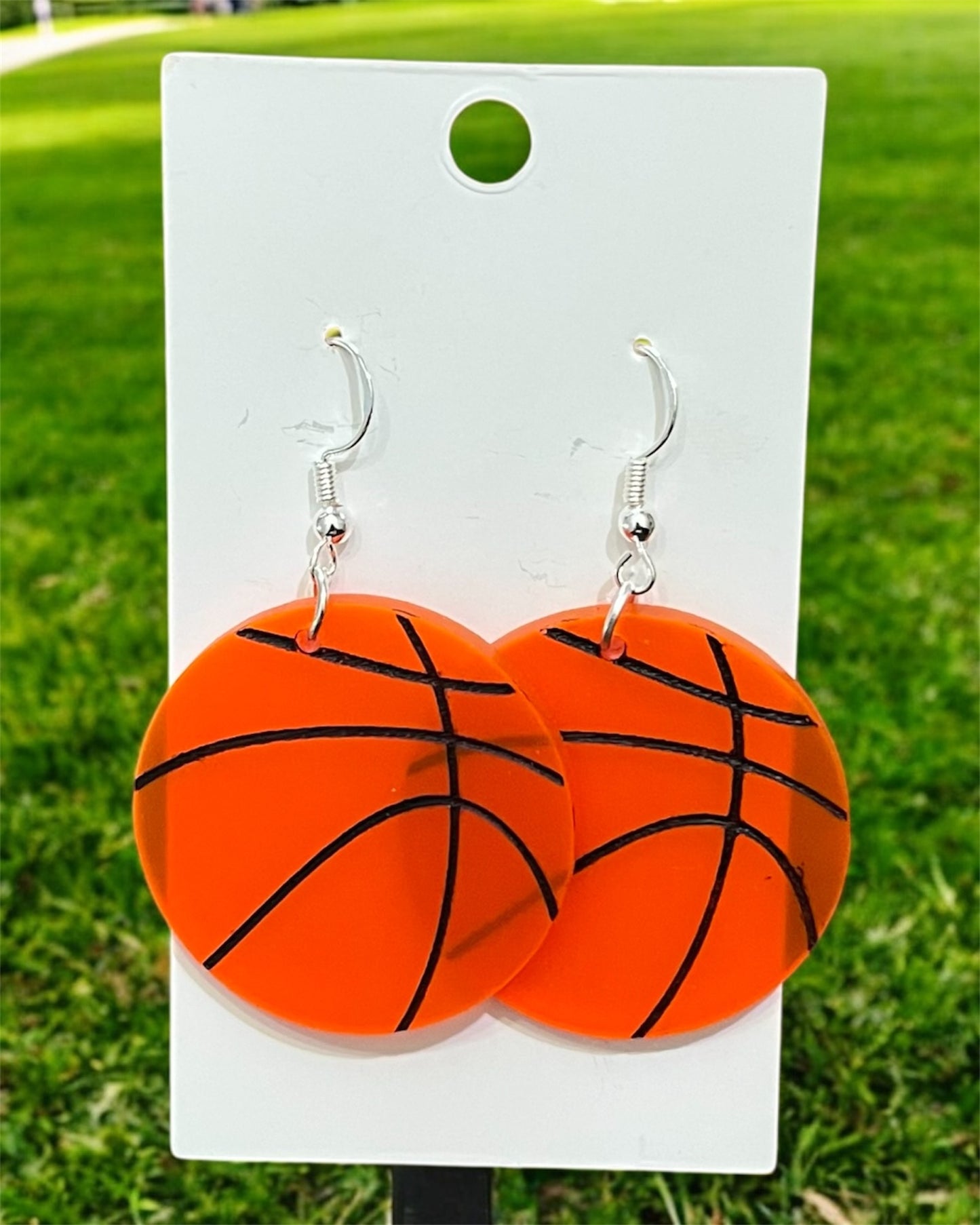 Acrylic Basketball Earrings - Game Day Style