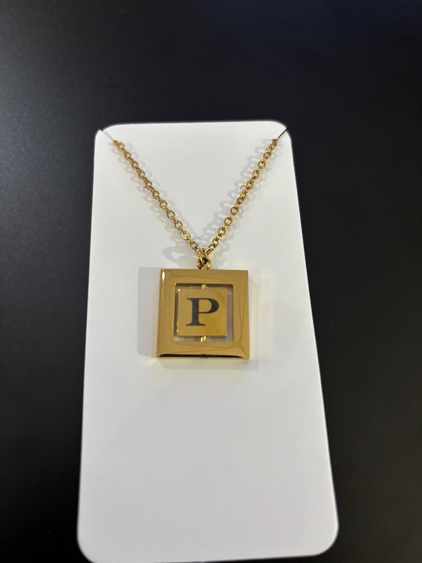 Rotating Square Necklace | Silver or 14k Gold
