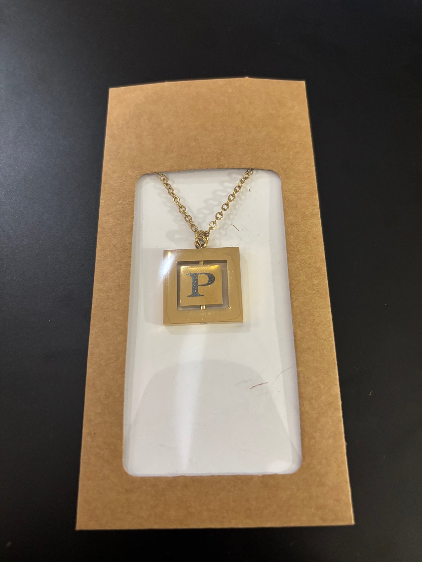 Rotating Square Necklace | Silver or 14k Gold