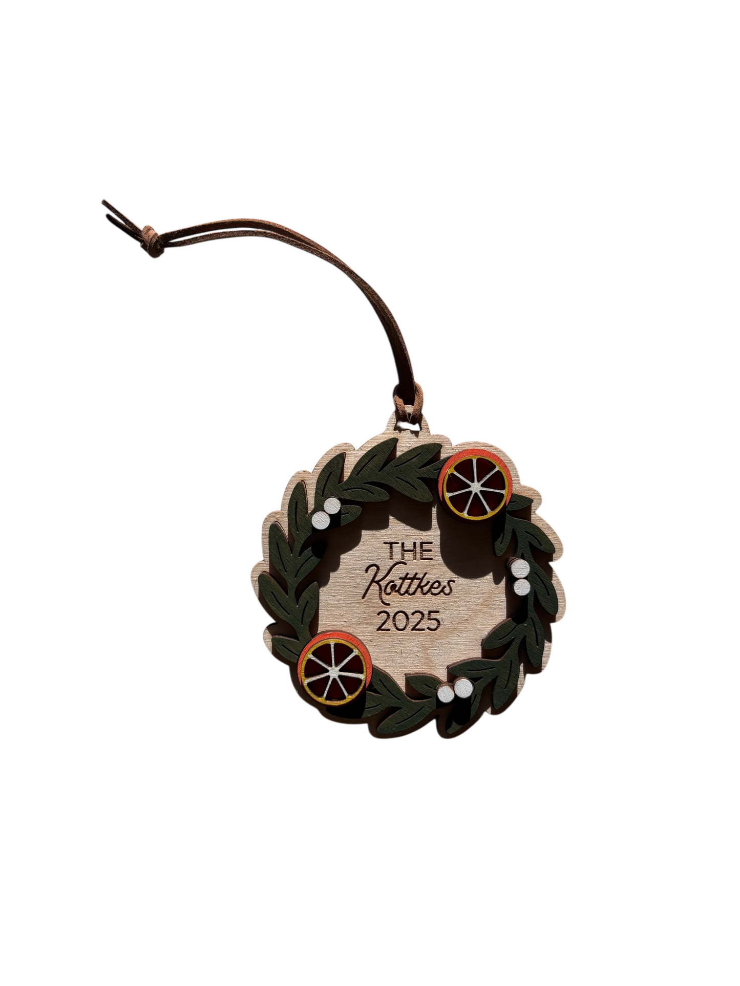 Holiday Wreath Family Ornament