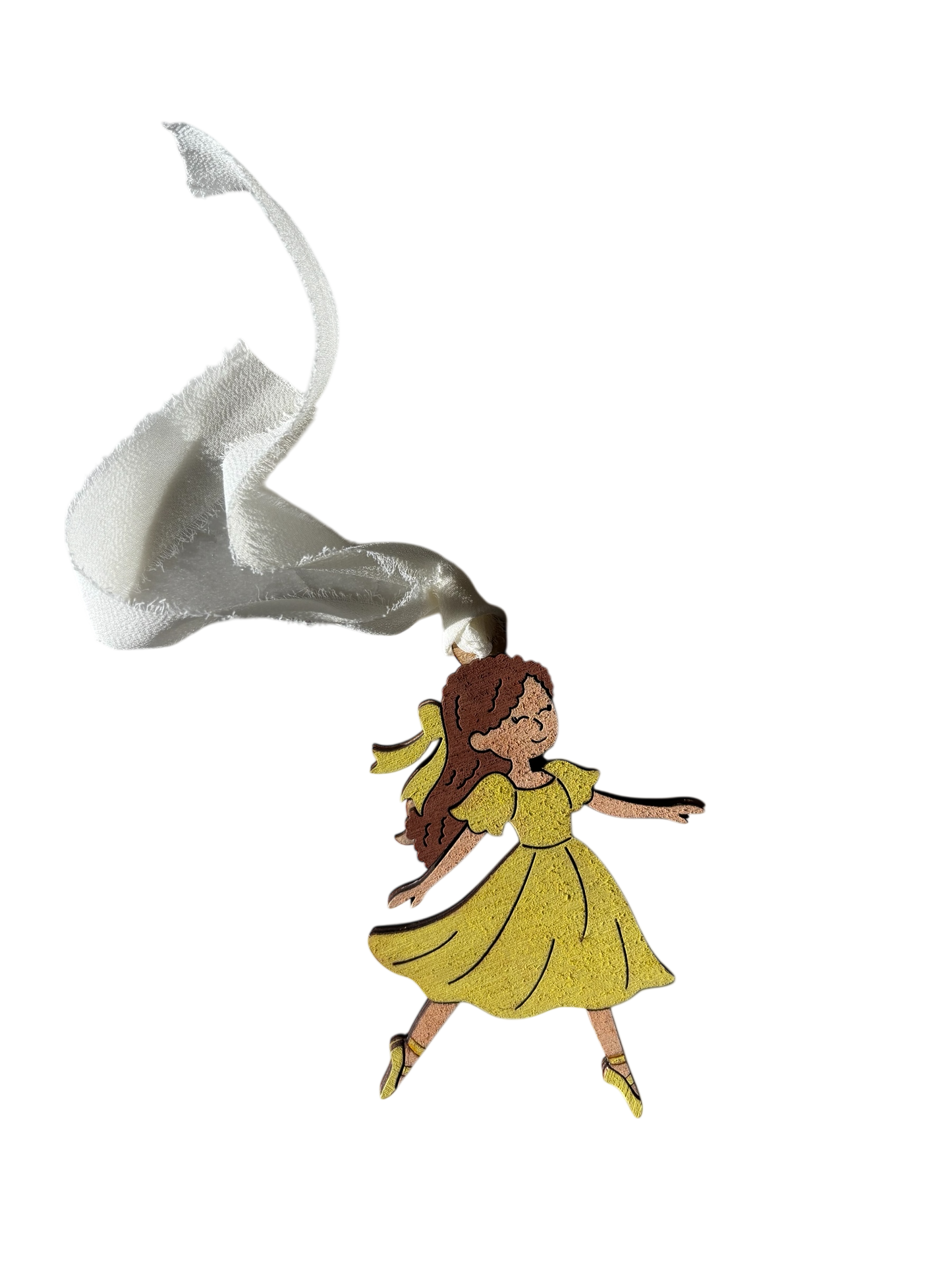 Wooden Ballerina Ornament – Hand-Painted Keepsake