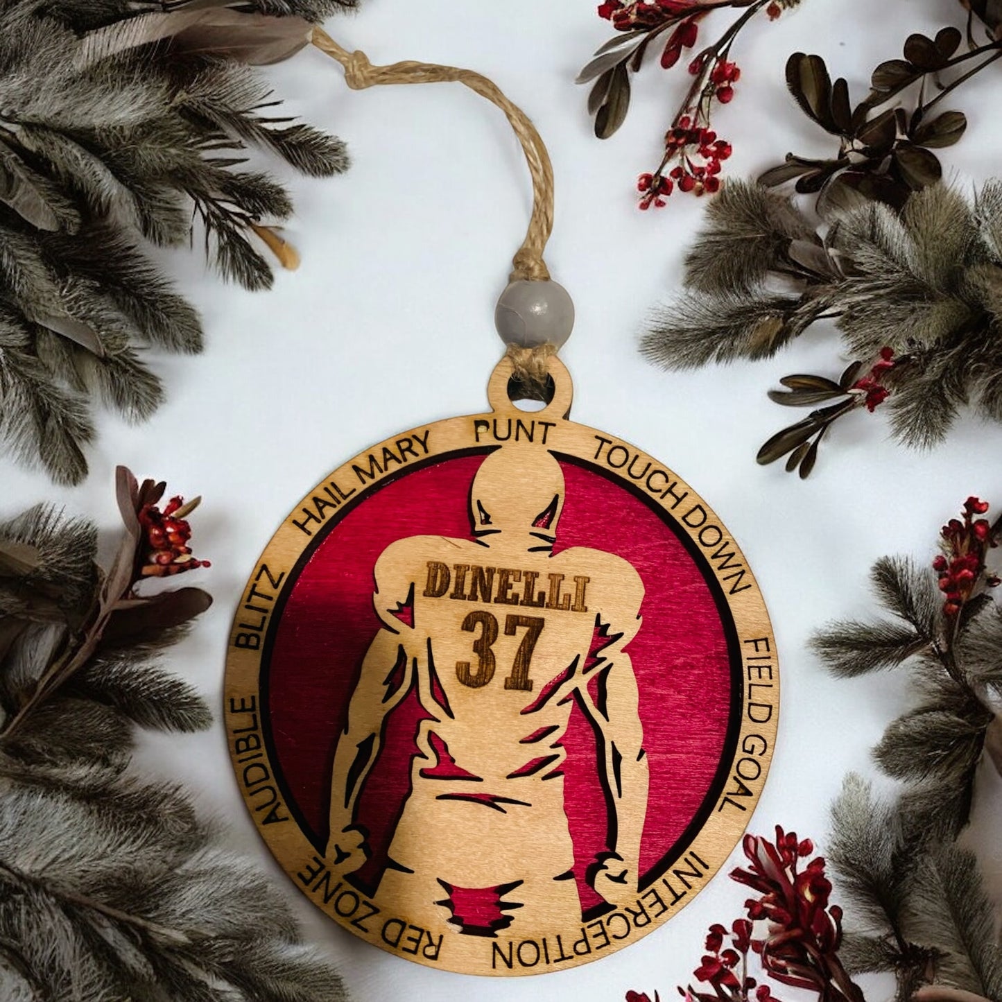 Personalized Sports Ornaments – Custom Name and Number