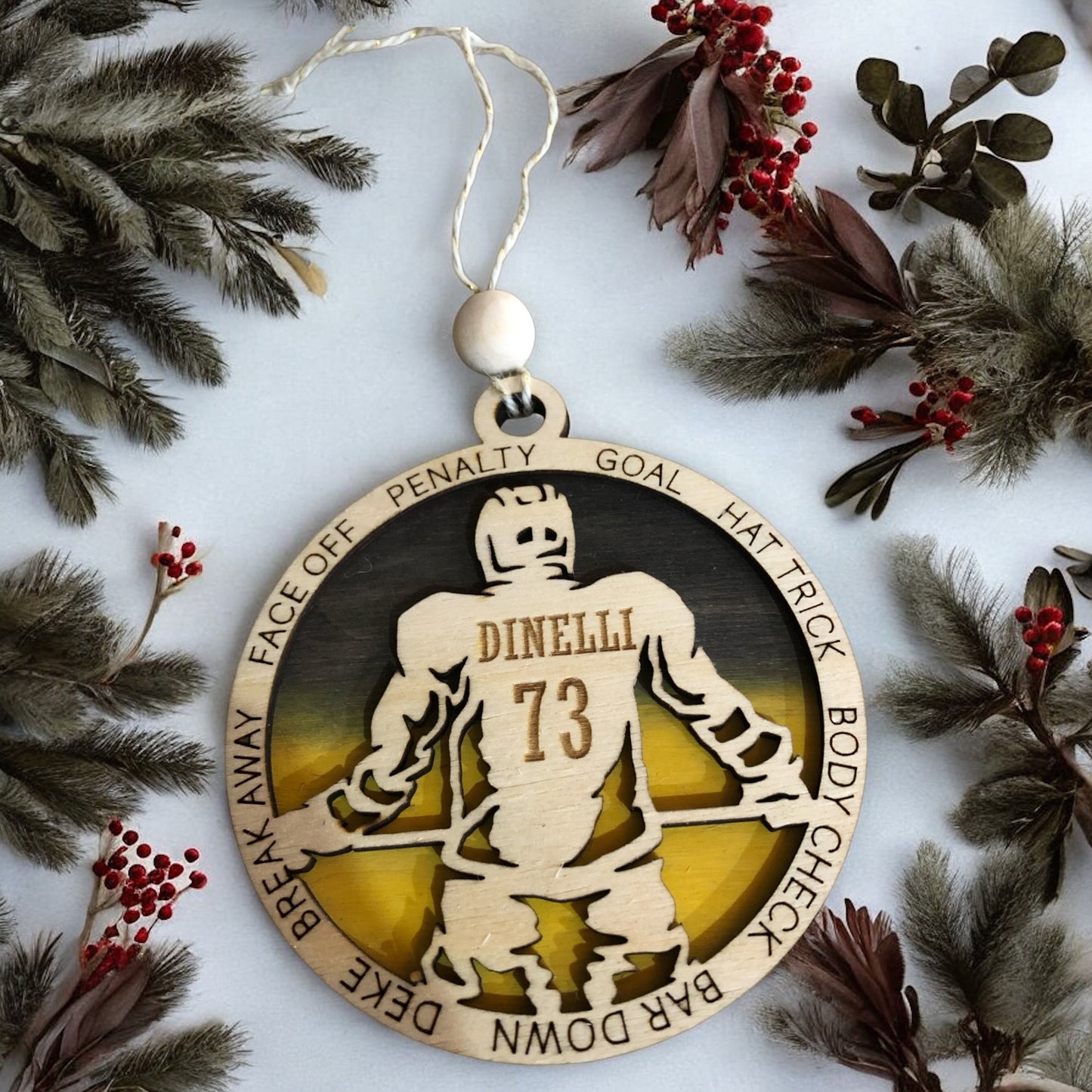 Personalized Sports Ornaments – Custom Name and Number