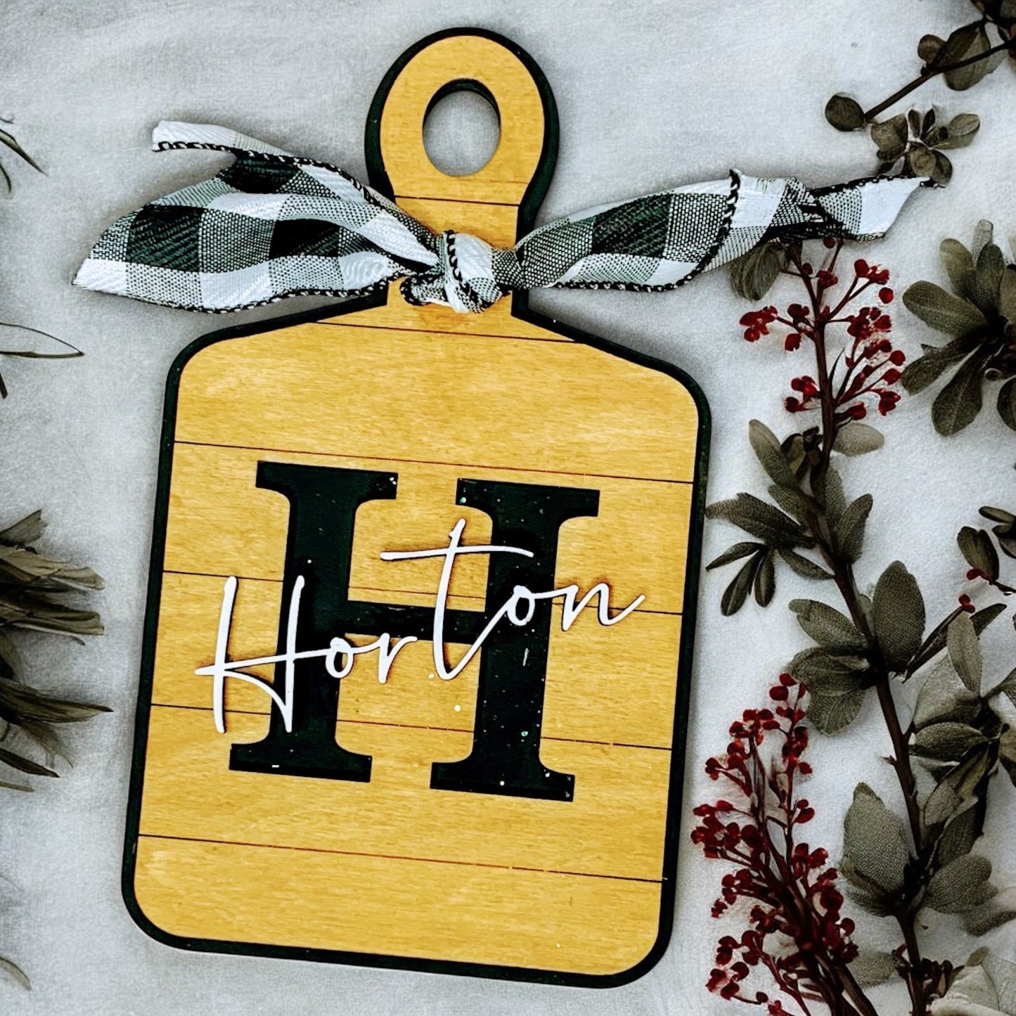 Personalized Mini Cutting Board Ornament