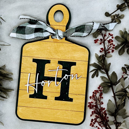 Personalized Mini Cutting Board Ornament
